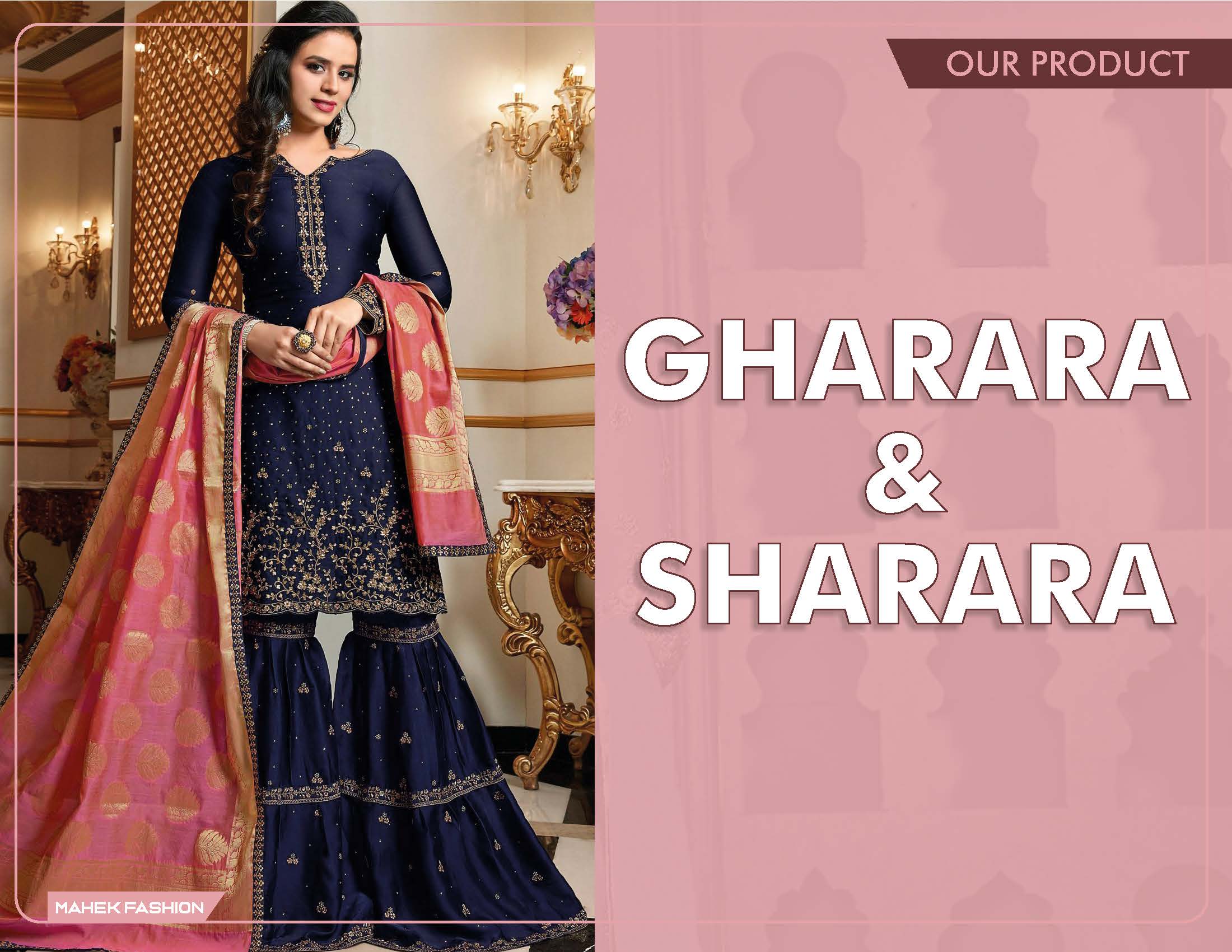 Traditional red sharara set